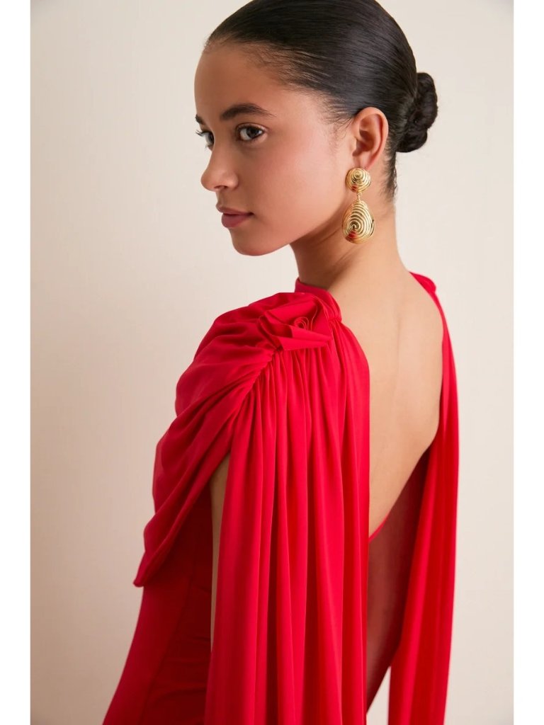 Maygel Coronel Exclusive Batista Maxi Dress Red Size One Size Nwt — image 4 of 7